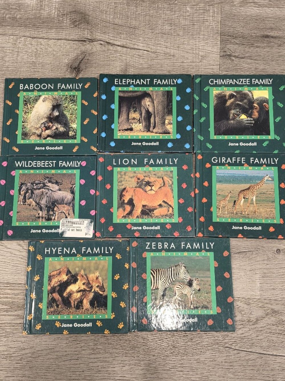Jane Goodall Animal Family Series Book Set - 8 Hardcover Books African Wildlife